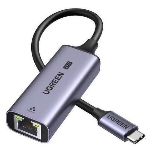 ADAPTOR RETEA Ugreen, "CM648" USB Type-C to 2.5G RJ-45 LAN Adapter, LED, metalic, gri "25052" - 6941876220526
