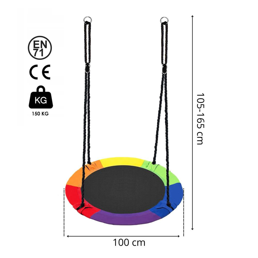 Leagan tip cuib 100cm, inaltime reglabila, 150 kg, Multicolor - 26