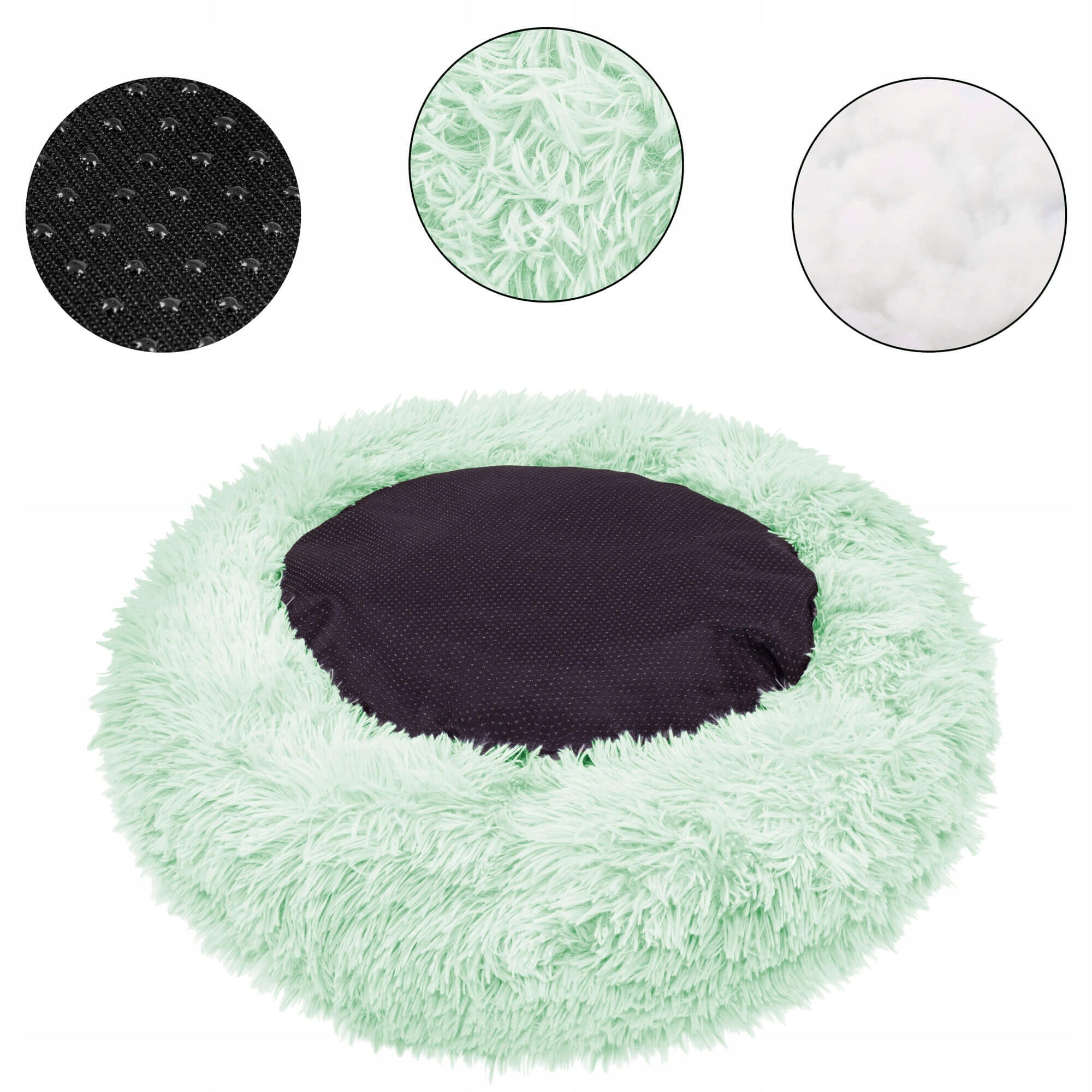 Pat Sersimo pentru caini si pisici cu husa detasabila, verde menta, diametru 80cm