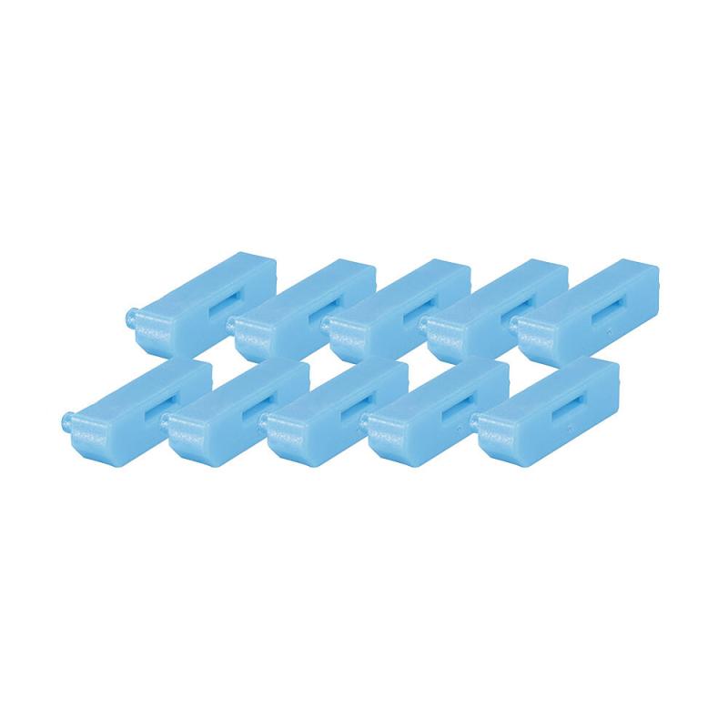 Lindy 10 x DP port Blocker blue