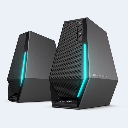 BOXE EDIFIER Gaming 2.0, RMS: 5W(2x2.5W),bass 2.5",control volum,BT/USB/AUX, sound mode:Music/Game/Movie, 12 x LED RGB, frecv. rasp 98Hz-20KHz, USB power,black, "G1500-BK" (timbru verde 0.8 lei)