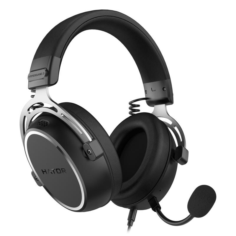 Casti cu fir Hator Hypergang 3, negru (Casti Gaming Head-band Hator Hypergang 3 Hi-Res)