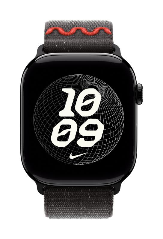 Aw Band 46MM Nike Sport Loop Mdnt Blk (Curea pentru Apple Watch 46MM Midnight Black Nike Sport Loop)