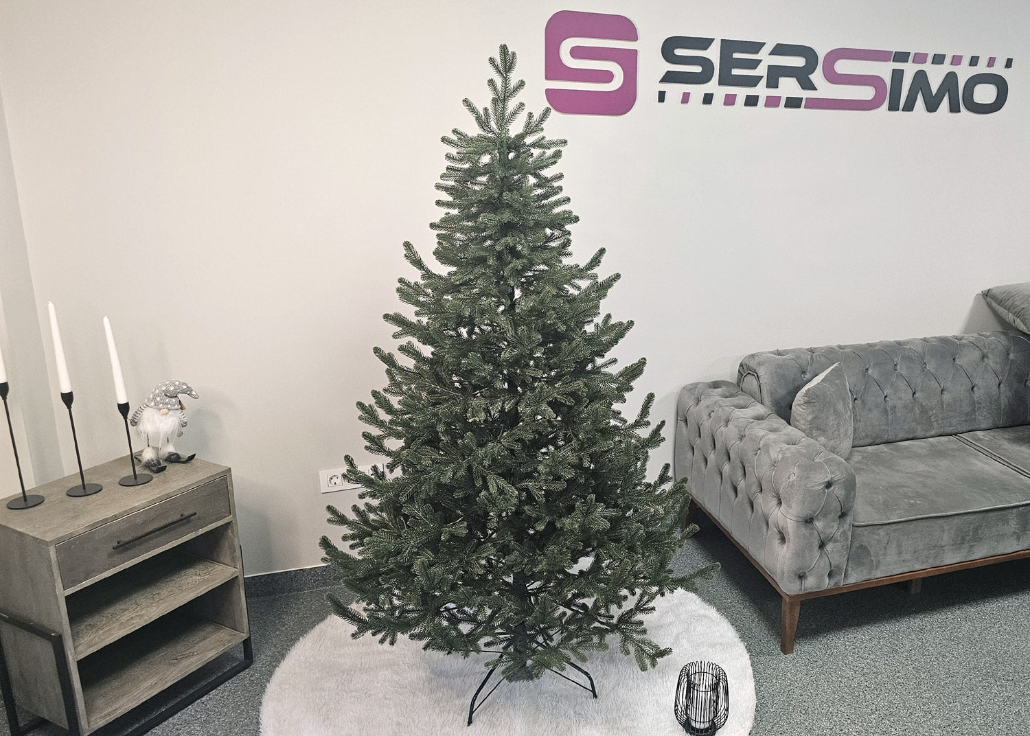 Brad artificial Christmas Deluxe by Sersimo, Viena verde, 3D, 180cm