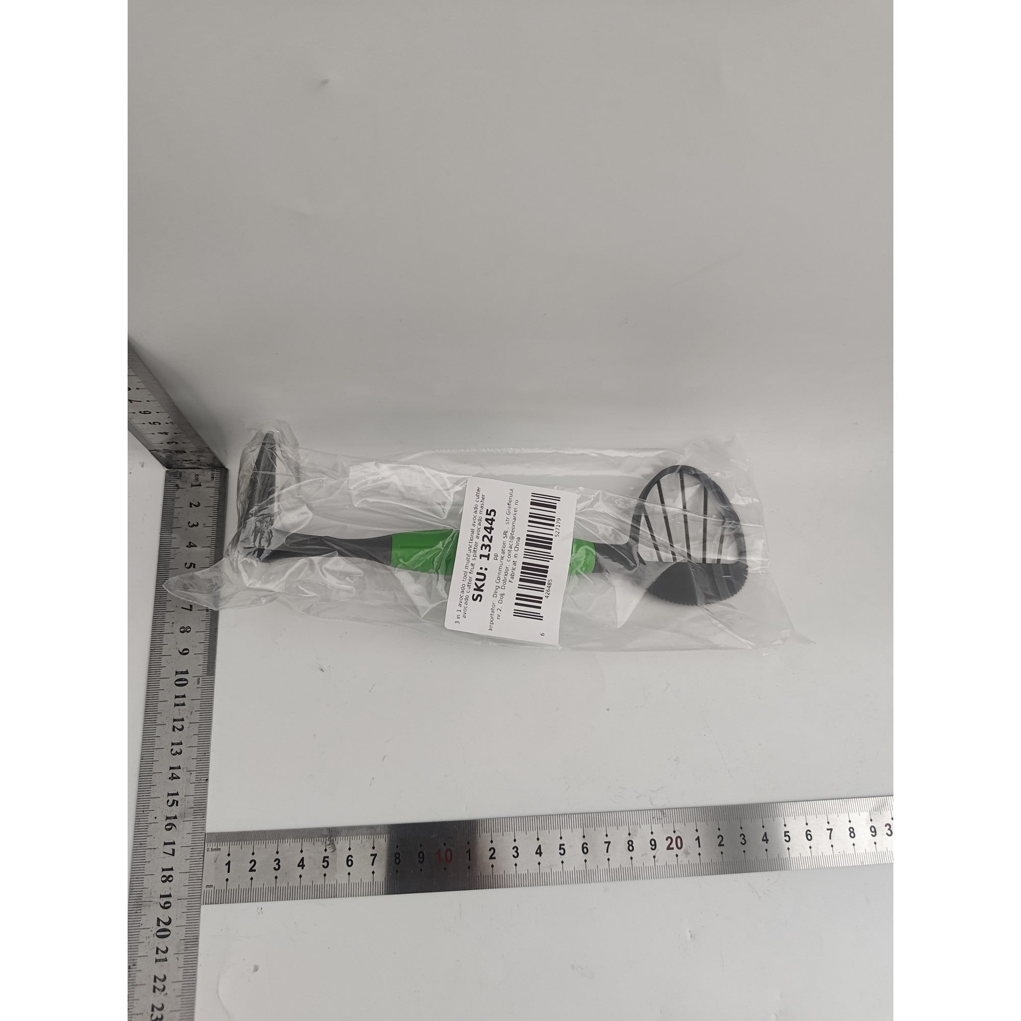 Feliator Multifunctional pentru Avocado, pentru Taierea in Cubulete si Pasare, pentru Bucatarie, Preparare Guacamole, ABS, 24x7x6 cm, Verde