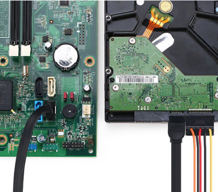 CABLU de date Ugreen, "US217", SATA 3(T) la SATA 3(T), 0.5m, negru "30796" - 6957303837960