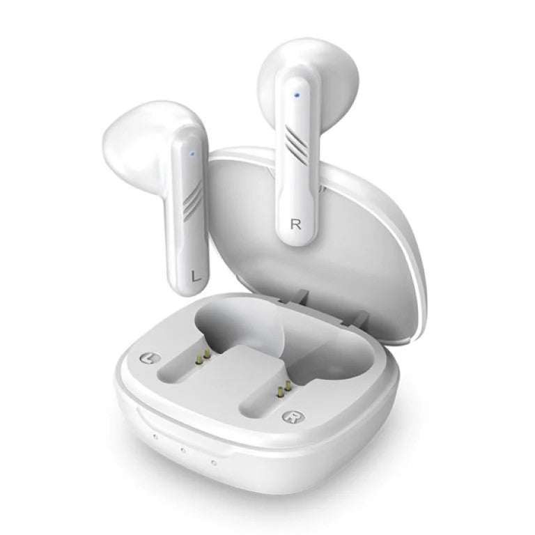 CASTI Genius, "HS-M905BT", TWS, wireless, intraauriculare - butoni, pt smartphone, microfon pe casca, conectare prin Bluetooth 5.3, alb, USB-C, "31710025400", (timbru verde 0.18 lei)