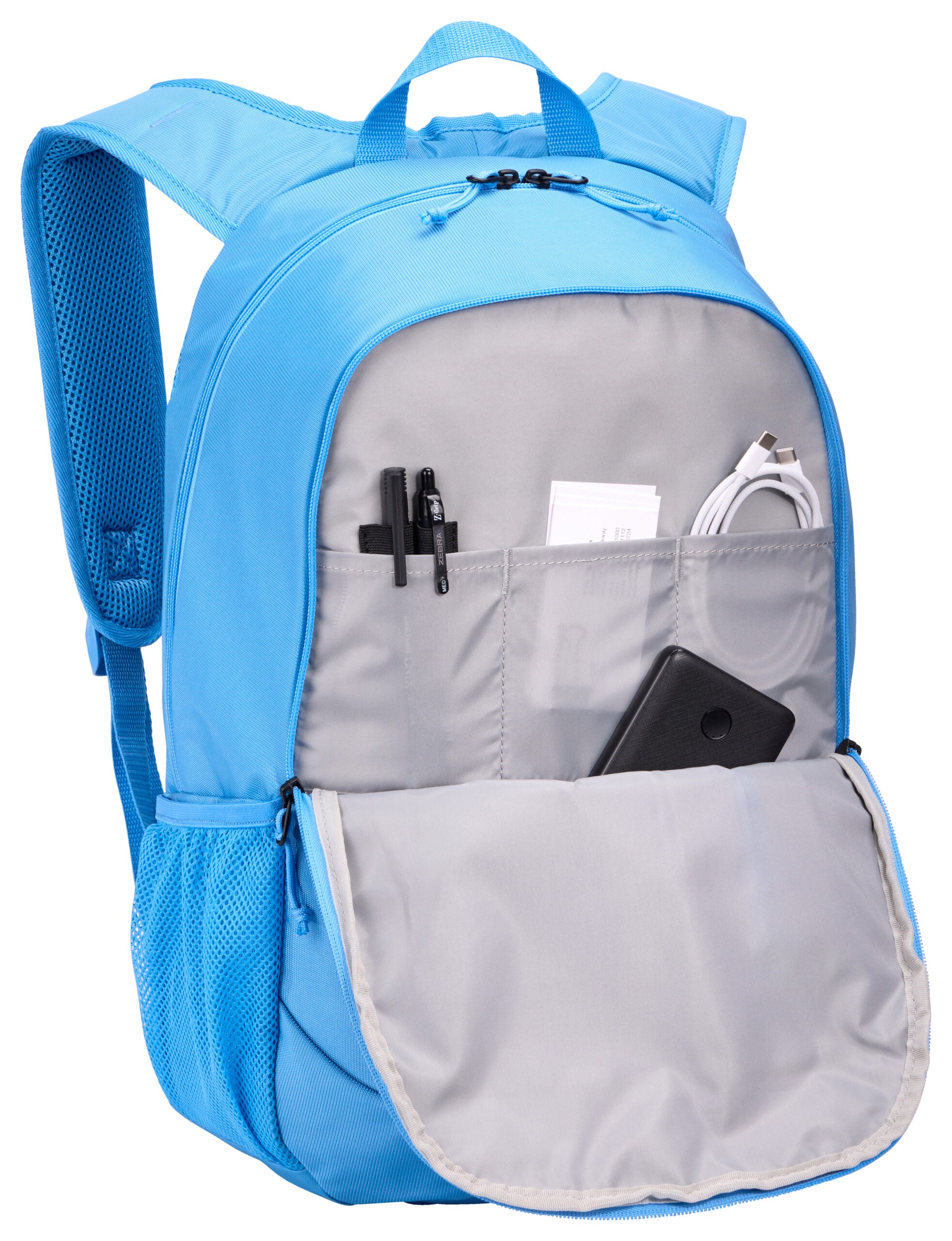 RUCSAC CASE LOGIC, pt. notebook de max. 15.6 inch, 2 compartimente, buzunar frontal | buzunar lateral x 2, waterproof, poliester, Sky Blue "WMBP115" 3205624