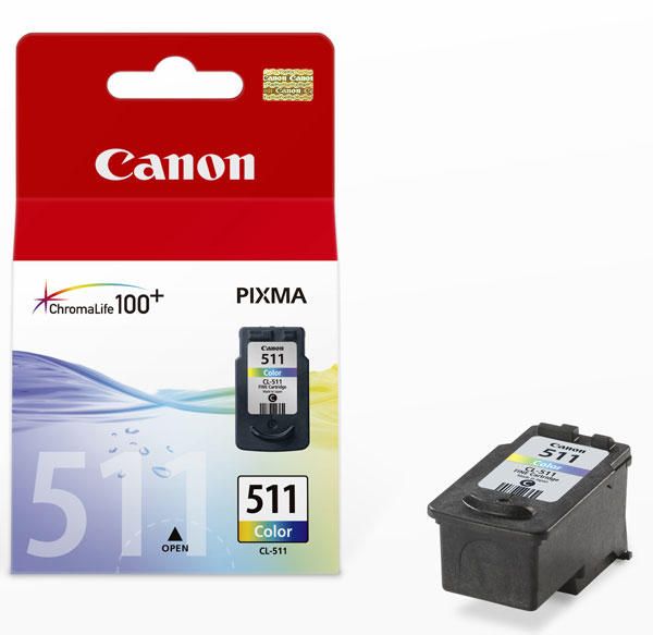 Cartus Cerneala Original Canon Color, CL-511, pentru Pixma IP2700|MP230|MP240|MP250|MP260|MP270|MP280|MP282|MP480|MP490|MP495|MX320|MX330|MX340|MX350|MX360|MX410|MX420 , 244, , "2972B001AA"