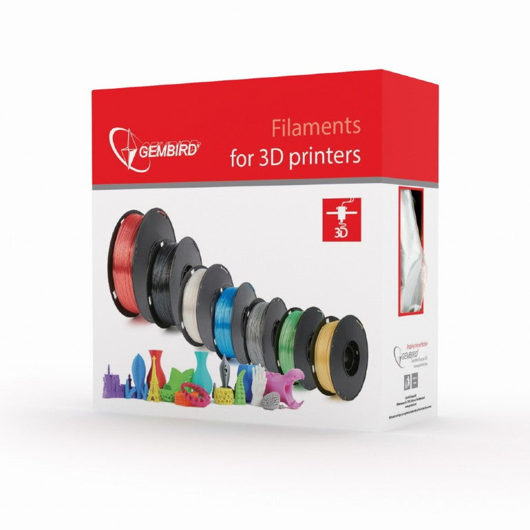 FILAMENT GEMBIRD pt. imprimanta 3d, PLA, 1.75mm diamentru, 1Kg / bobina, aprox. 330m, topire 190-220 grC, transparent, "3DP-PLA1.75-01-TR"