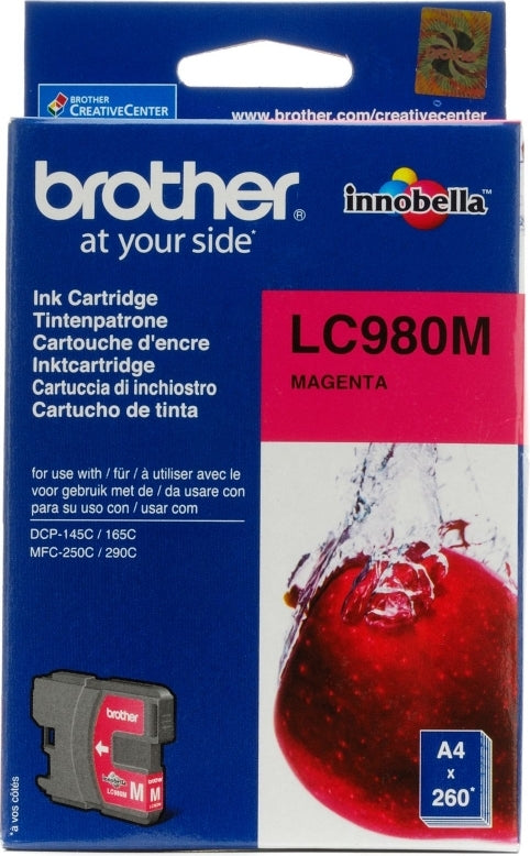 Cartus Cerneala Original Brother Magenta, LC980M, pentru DCP-145C|165C|195C|365C|375C|MFC-250C|290C|295CN, 295,, , "LC980M"