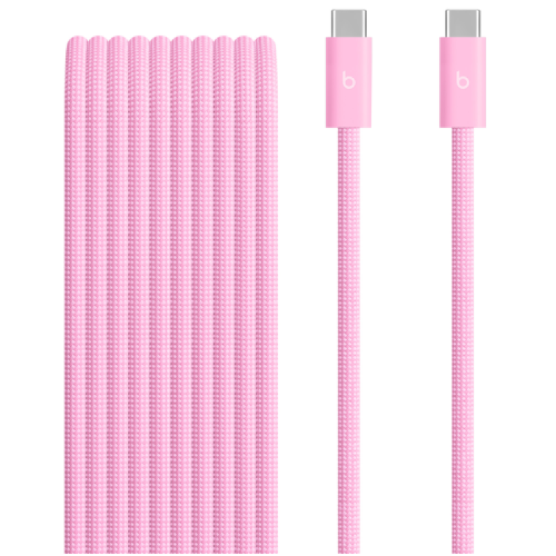 Beats USB-C To USB-C 3 M Pk (Beats 240W USB-C to USB-C Braided Cable (3m) - Power Pink)