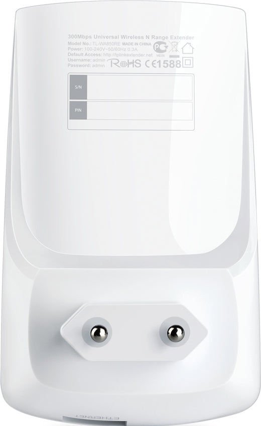 RANGE EXTENDER TP-LINK wireless 300Mbps, 1 port 10/100Mbps, 2 antene interne, 2.4GHz "TL-WA850RE" 483270 45504687