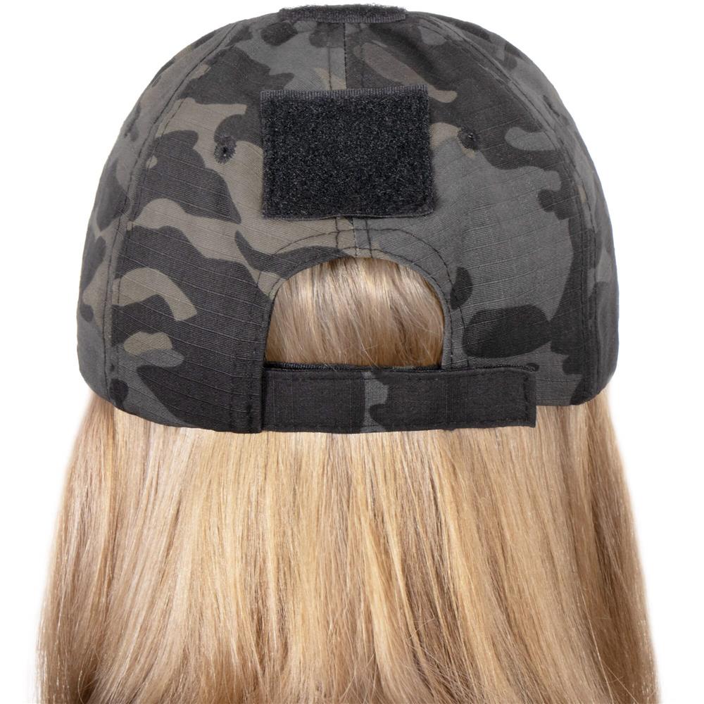 Sapca tactica cu cozoroc curbat, cu scai pentru atasare patch, unisex, culoare camuflaj