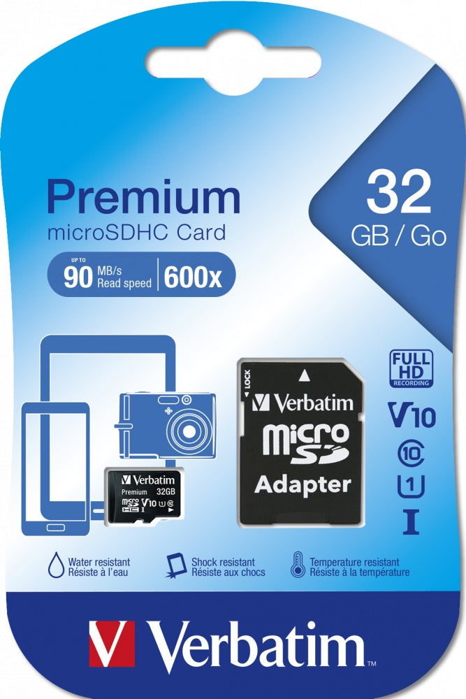 MEMORIE MICRO SDHC VERBATIM 32GB C10 "44083"