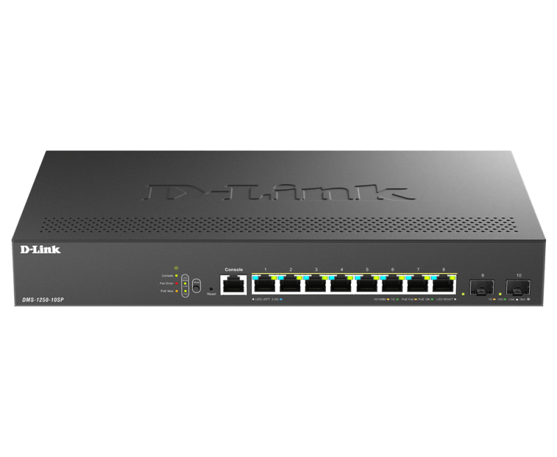 Dlink Sw 8P-GB 2P-SFP Smart Managed Poe (Switch D-Link DMS-1250-10SP)