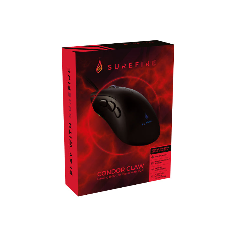 MOUSE VERBATIM GAMING CONDOR CLAW RGB NEGRU "48816" (TIMBRU VERDE 0.18 LEI)