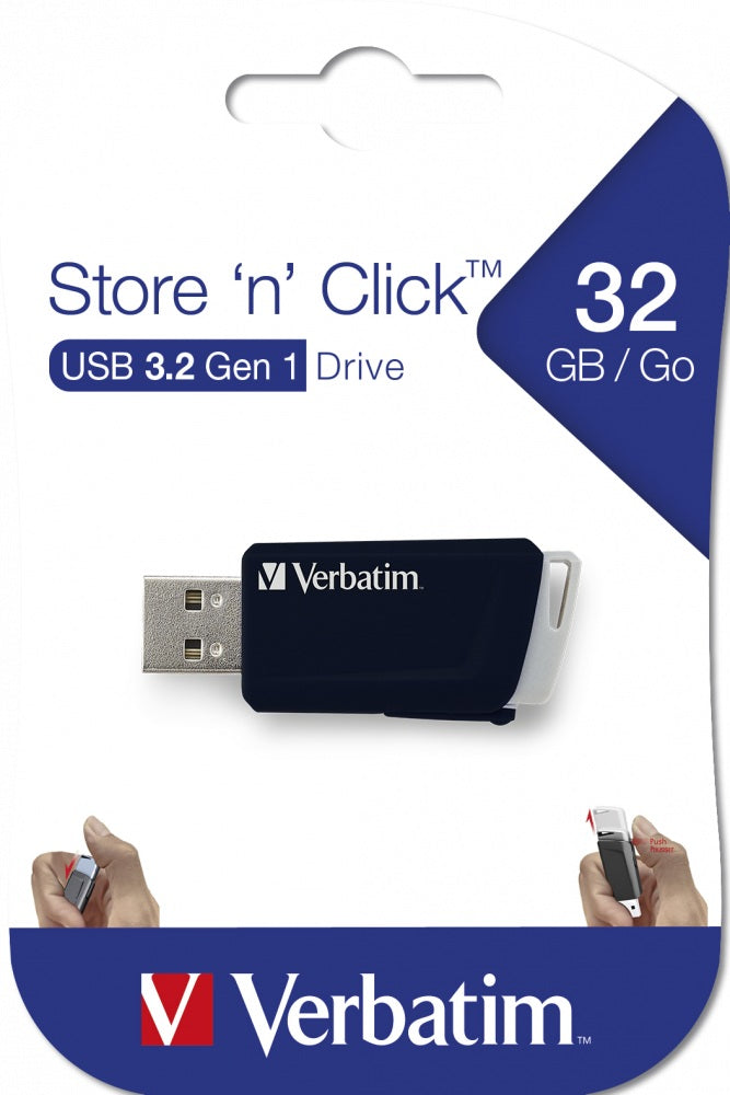MEMORII USB Verbatim VERBATIM 49307 USB CLICK 32GB BLACK, "49307"