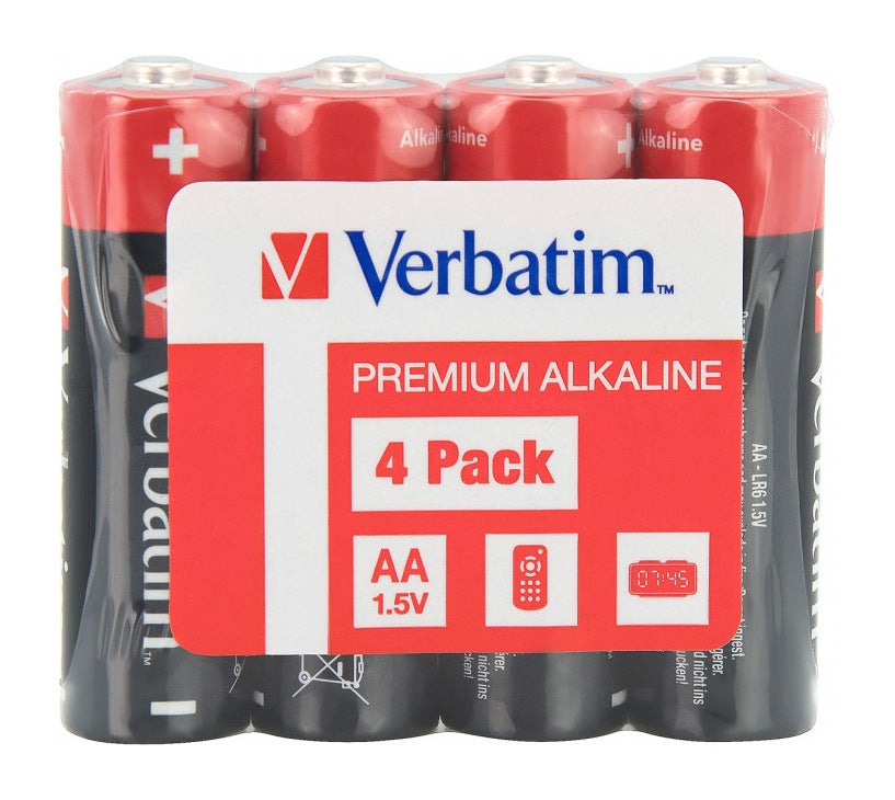BATERIE VERBATIM AA (R6), 1.5V alcalina, 4 buc., shrink wrap "49501"