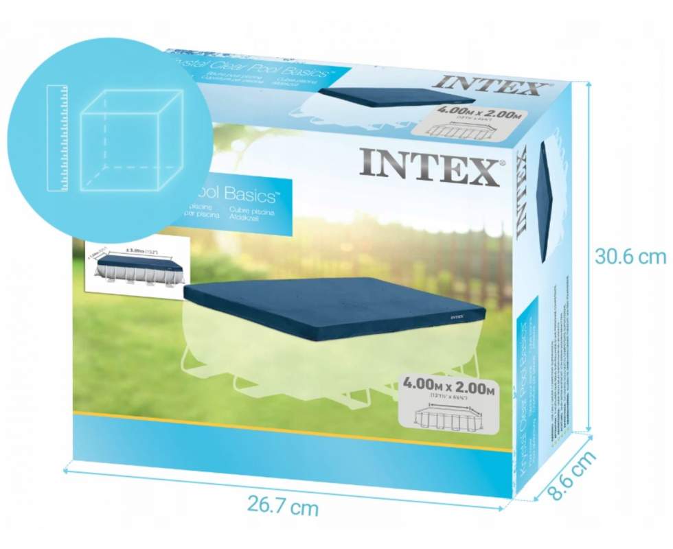 Prelata Intex pentru piscina cu cadru metalic, 400x200cm