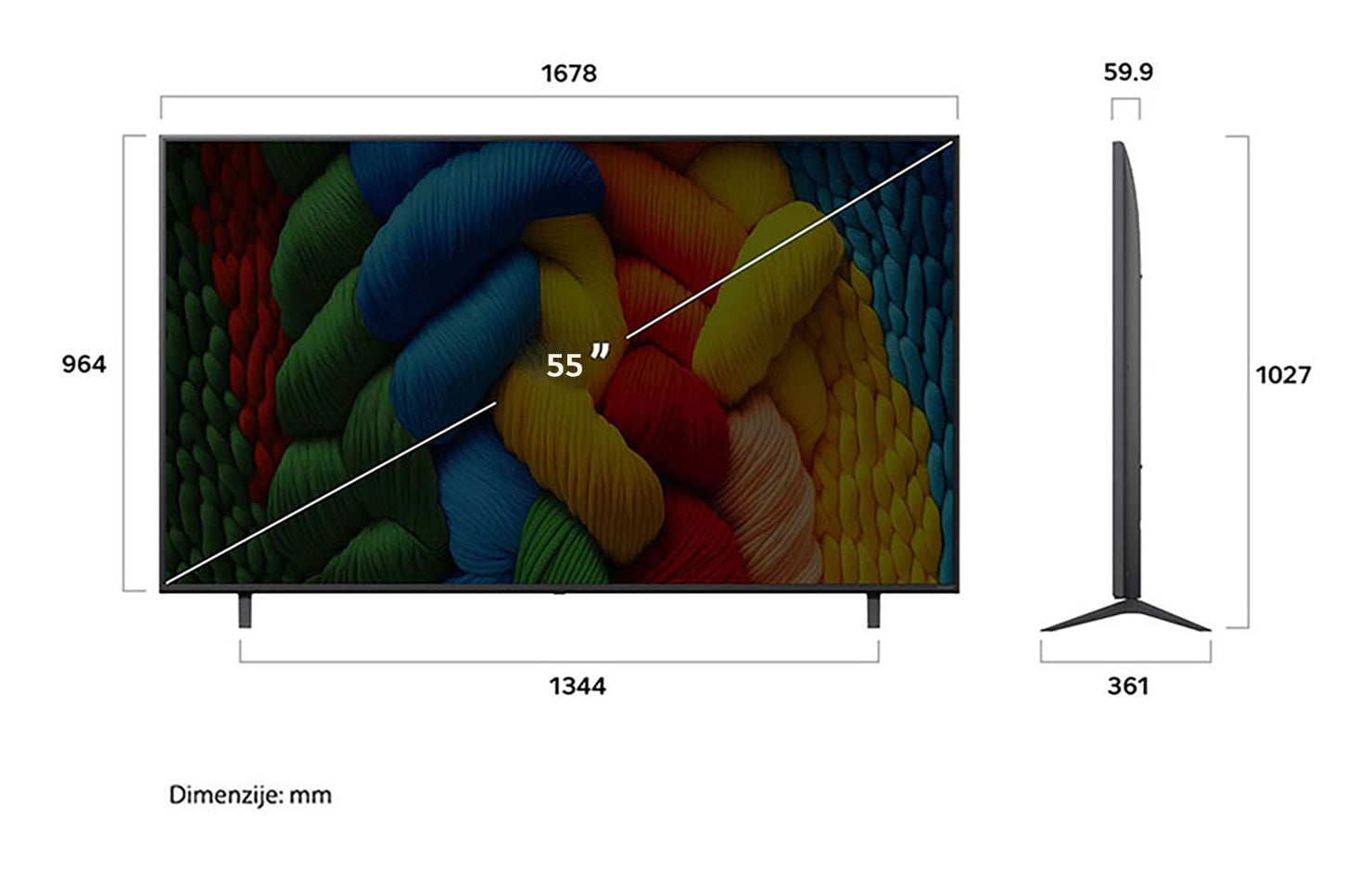Smart TV 55NANO80A3B Seria NANO80 139cm 4K UHD HDR "55NANO80A3B"