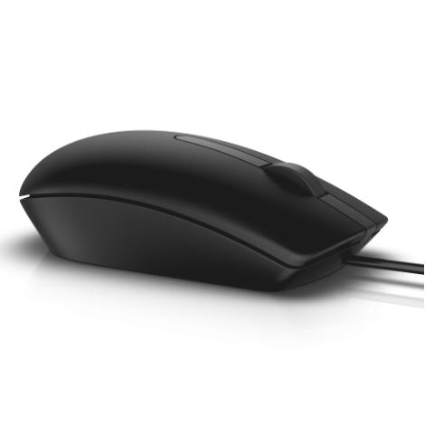 MOUSE DELL, "MS116", PC sau NB, cu fir, USB, optic, 1000 dpi, butoane/scroll 3/1, , negru, "570-AAIR-05"