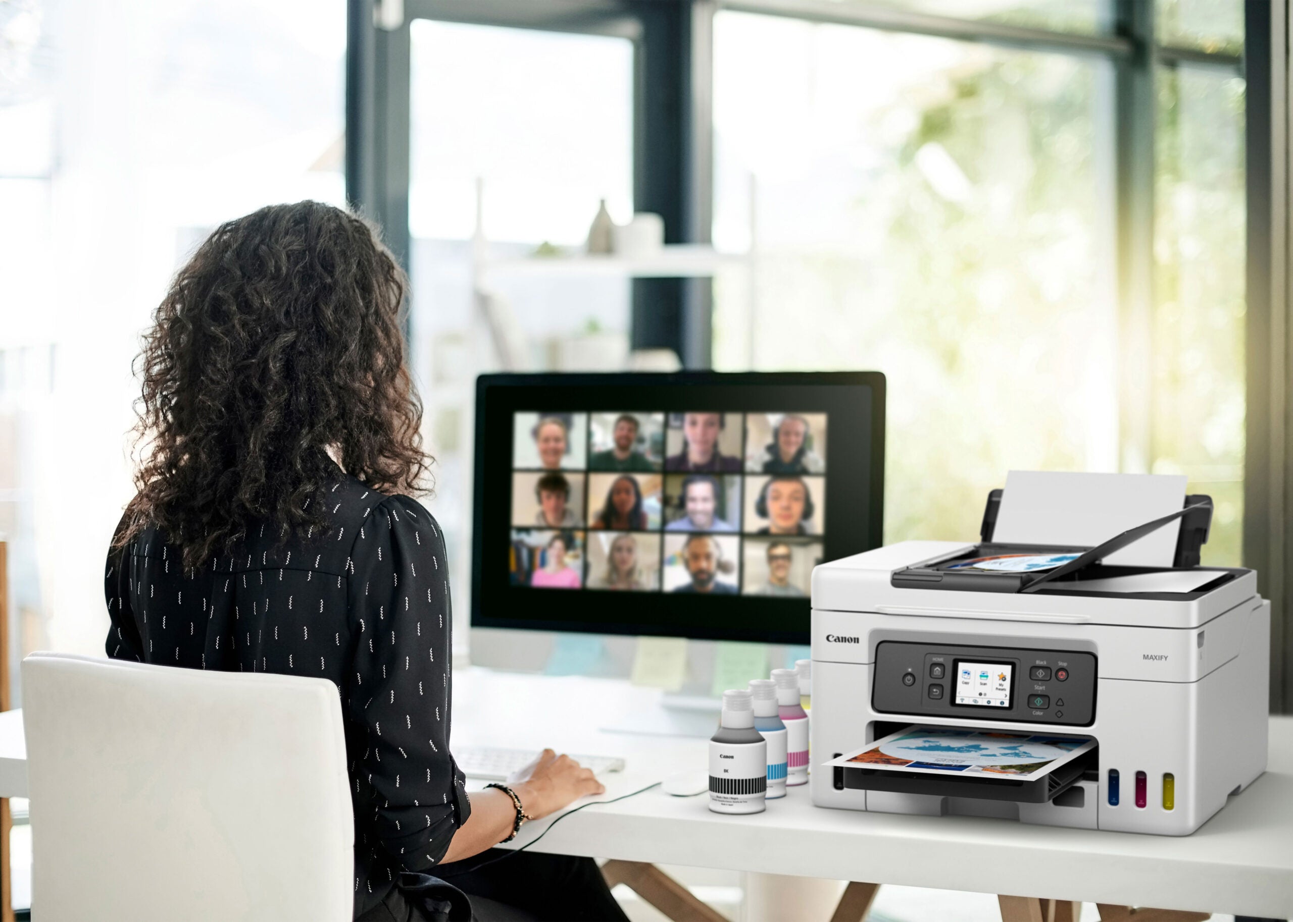 Multifunctional Inkjet CISS Color Canon GX4040, A4, Functii: Impr.|Scan.|Cop.|Cloud, Viteza de Printare Monocrom: 18ipm, Viteza de printare color: 13ipm, Conectivitate:USB|WIFI, Duplex:Da, ADF:ADF(incl.TV 11lei), 33000pag max /luna "5779C009AA"