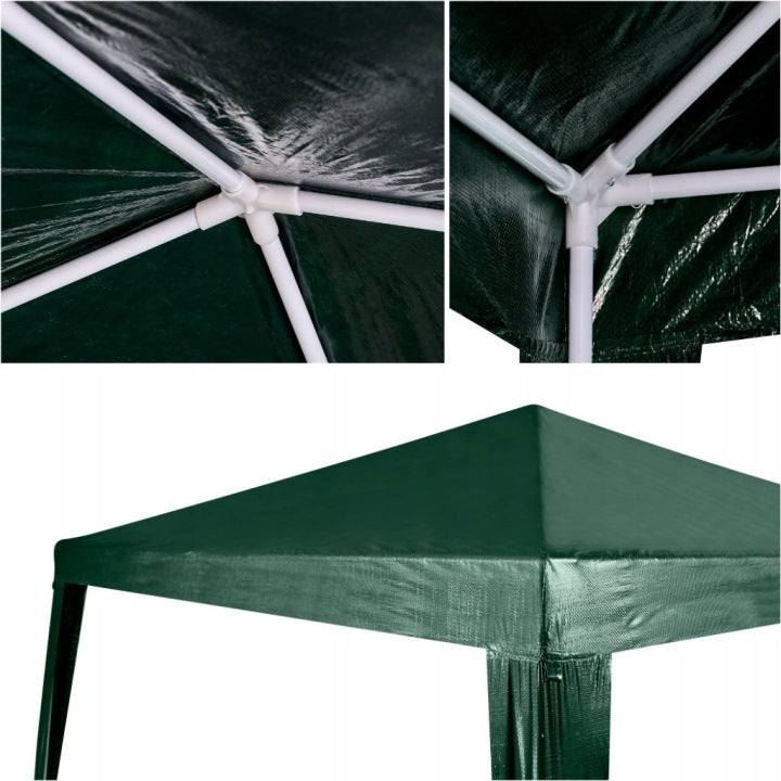 Cort pavilion de gradina, 250x250 cm, impermeabil cu rezistenta UV, verde