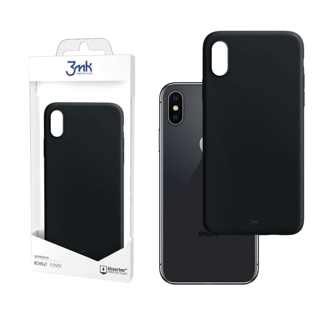 Husa de protectie 3mk Matt Case pentru iPhone X/XS, Neagra "5903108232036"