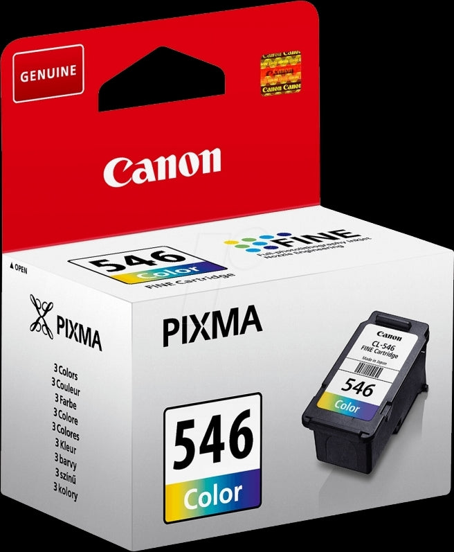 Cartus Cerneala Original Canon Color, CL-546, pentru Pixma IP2850|MG2450|MG2455|MG2550|MG2550S|MG2950|MG3050|MG3051|MG3052|MG3053|MX495 Black|MX495 White|TR4550|TS205|TS305|TS3150|TS315, , , "BS8289B001AA"