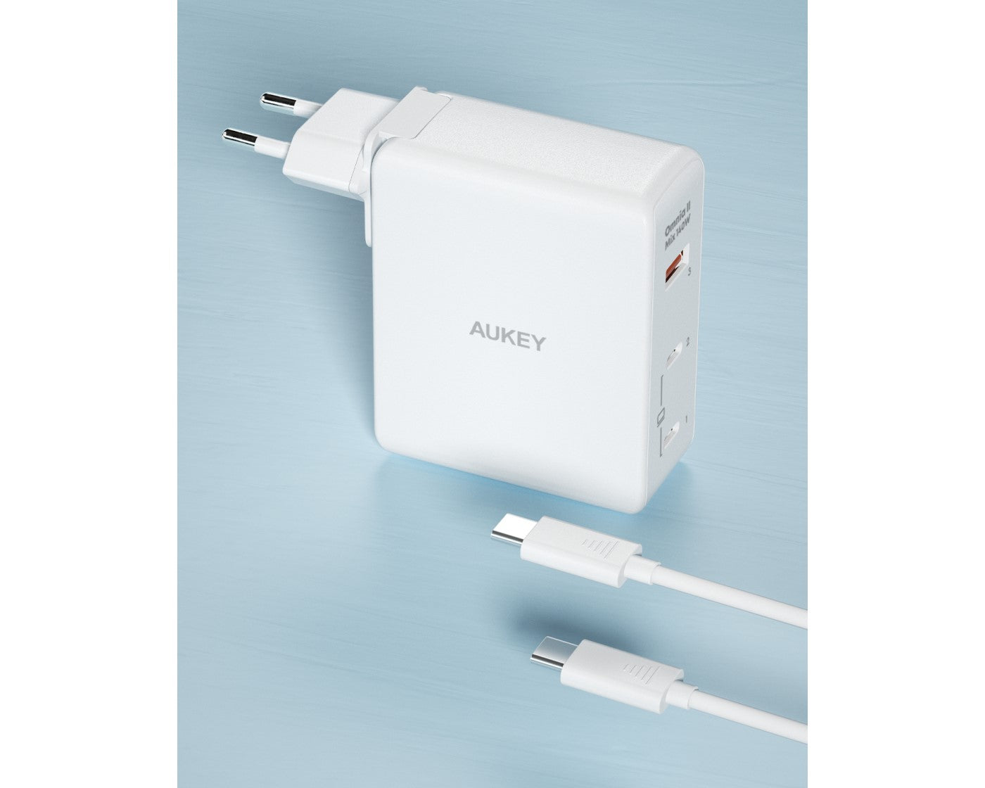 Alimentator retea Aukey, PA-B7O WH, 140W, fast charge, 2 x USB-C, 1 x USB-A, alb, "LLTSEUN1041557" - 689323785797