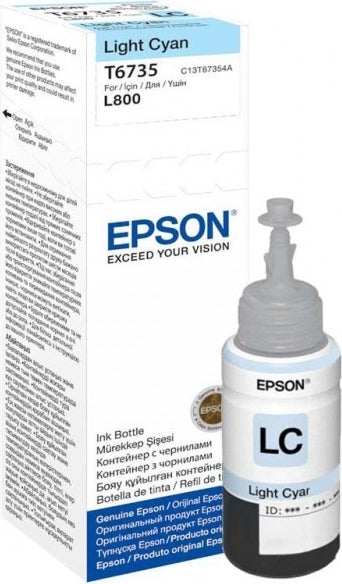 Cartus Cerneala Original Epson Light Cyan, T6735, pentru L800, , , "C13T67354A"(RAPO)