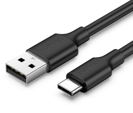 CABLU alimentare si date Ugreen, "US287", Fast Charging Data Cable pt. smartphone, USB la USB Type-C 3A, nickel plating, PVC, 0.25m, negru "60114" - 6957303861149