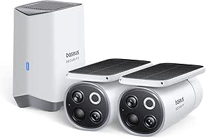 CAMERA IP Exterior Baseus S1 Pro, 3K, 2560x1440, kit 2 camere+statie+panou solar+acumulator integrat, unghi pana la 120 grade, IP67, dist. IR 30 m, tip lentila fixa 3 mm, 3 Mpx, wireless + RJ-45, slot SD card, "S0TX002131"