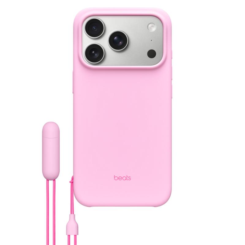 Beats Case iPHONE 17P Strap&stand Pk (Beats iPhone 17 Pro Kickstand Case with MagSafe and Camera Control - Pebble Pink)