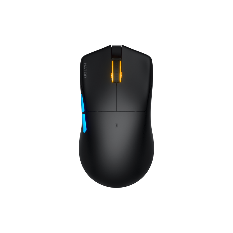 Mouse gaming wireless Hator Pulsar 3 PRO, polling rate pana la 1000Hz, senzor Optical PixArt PAW 3950, rezolutie maxima 30000 DPI, switch HATOR® Optical 100M, side switch Kailh 3M, durata de viata baterie in wireless mode pana la 120 de ore, negru