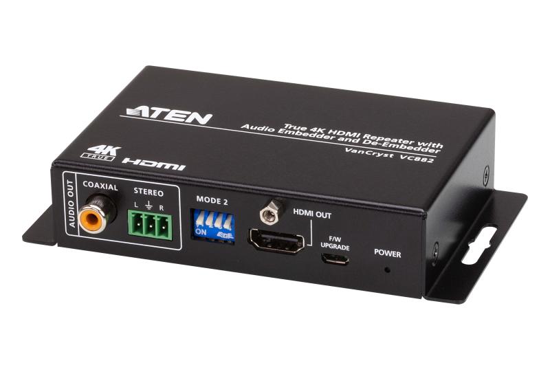 ATEN True 4K HDMI Repeater w Audio Embedde