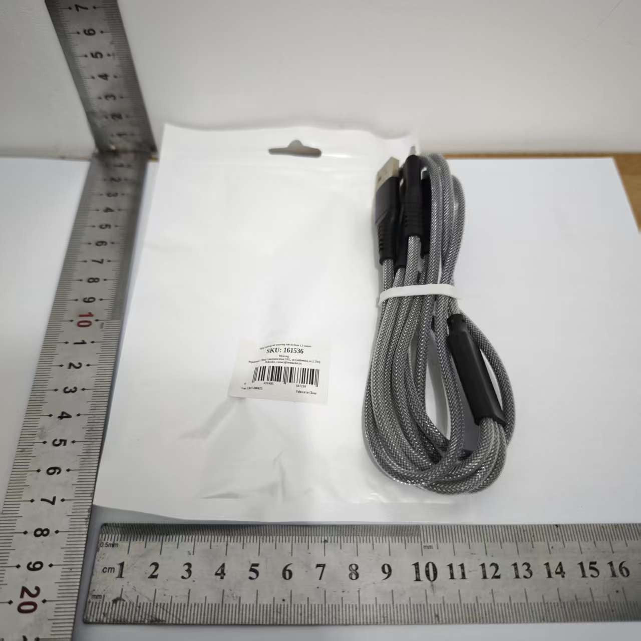 Cablu Multifunctional de Incarcare pentru Telefon 3in 1, Cablu de incarcare rapida 66W, potrivit pentru Auto, Universal pentru Android si iOS, 1.2M, Negru