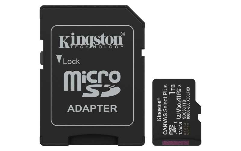 Kingston 1TB microSDXC Canvas Select Plus Gen3 15