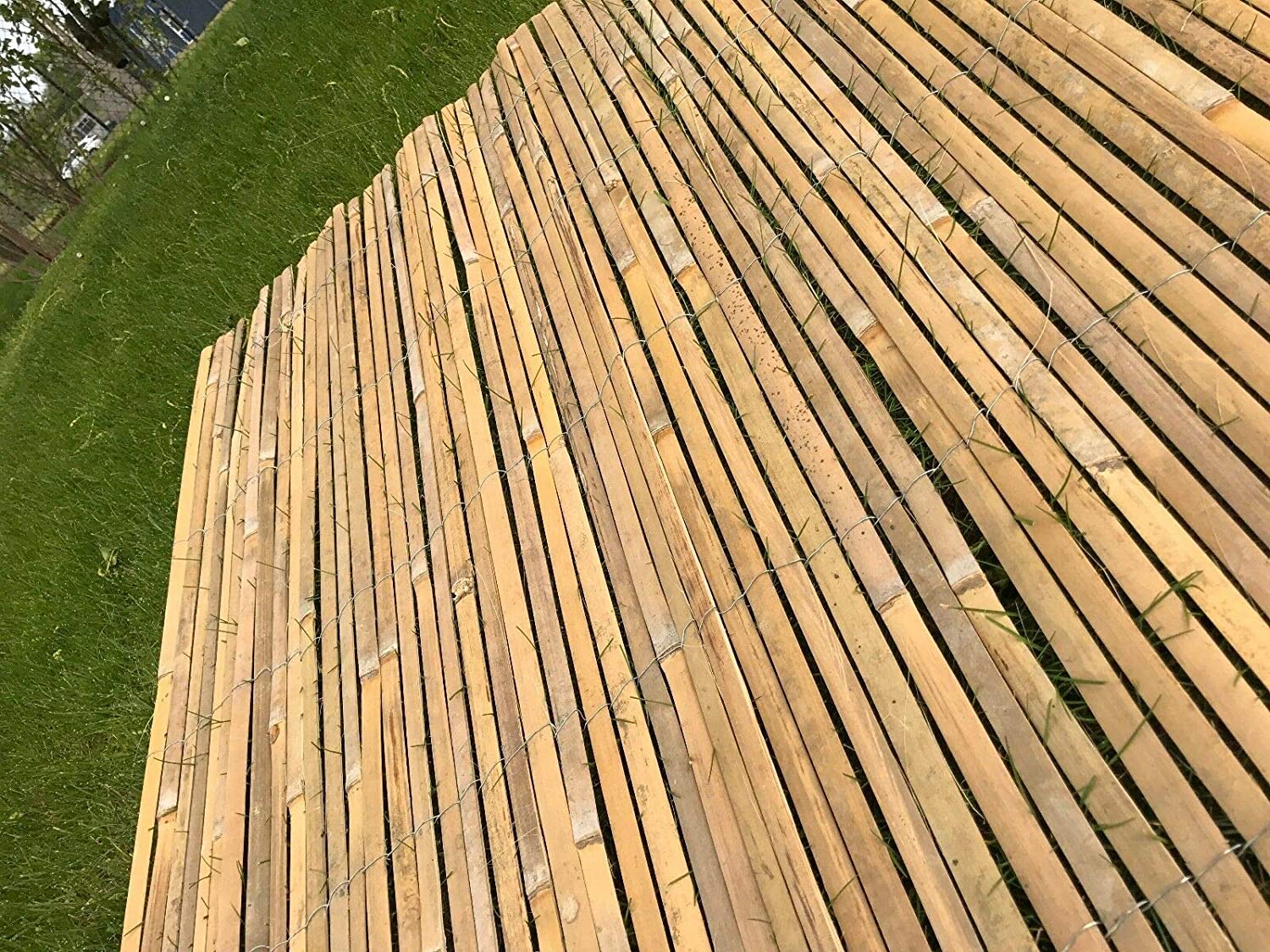 Panou de gard/paravan din bambus Sersimo, 150x500cm, 12mm