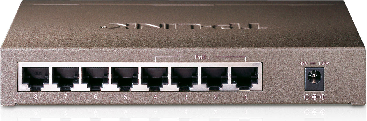 SWITCH PoE TP-LINK 8 porturi 10/100Mbps (4 PoE), IEEE 802.3af, carcasa metalica "TL-SF1008P"