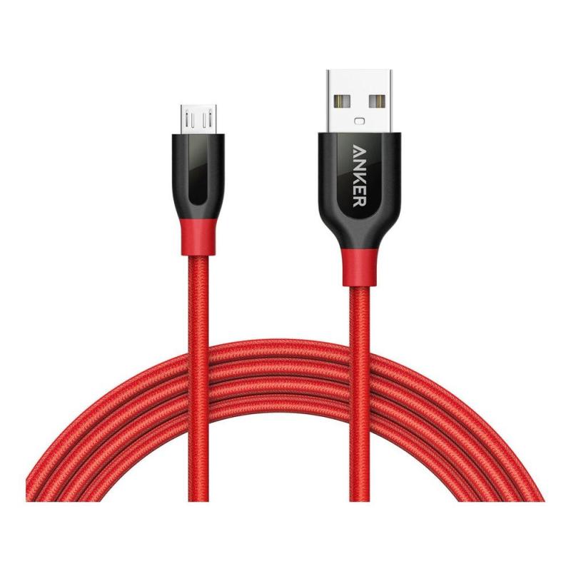 Anker Cablu Premium microUSB 1.8m Red (Cablu premium Anker PowerLine+ microUSB 1.8 metri rosu)