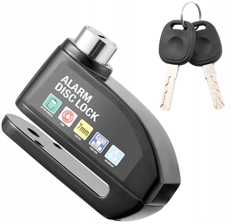 Antifurt cu alarma pentru disc frana bicicleta, impermeabil, sonor puternic 110 db