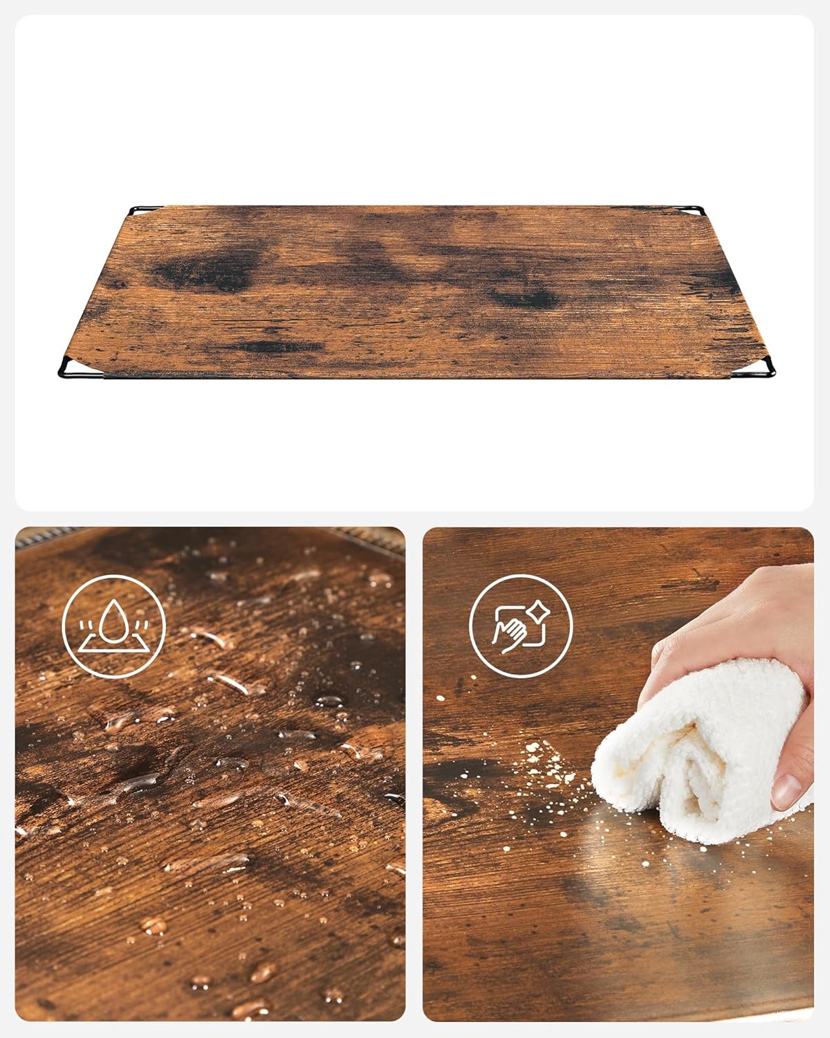 SONGMICS Etajera pantofi 43x31x173 cm, 10 compartimente modulare, usa frontala, maro rustic