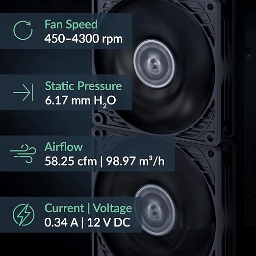 Ventilator Arctic "P9 Max", 92mm, 450-4300 RPM, FDB, 98.97 cfm, 4pin, negru, "ACFAN00300A" - 4895213705035