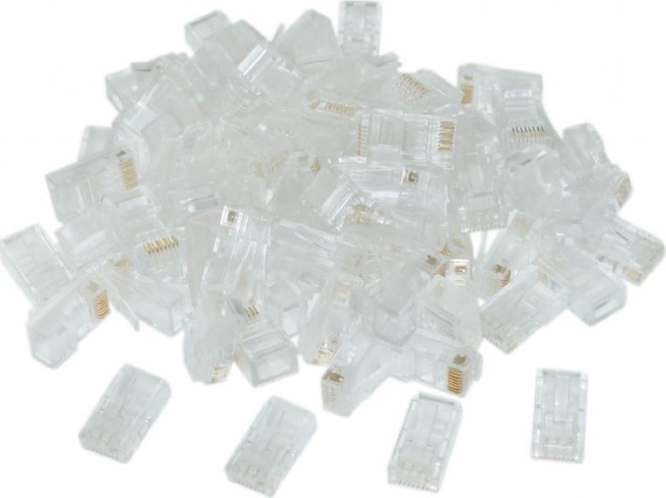 MUFA RJ-45 GEMBIRD pt. cablu UTP, Cat6, RJ-45 (T), plastic, 50 buc, "LC-8P8C-002/50"