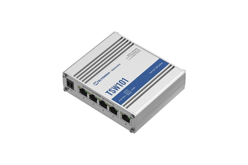 SWITCH Teltonika POE "TSW101", 5 x LAN port 10/100/1000 Mbps din care 4 x PoE, buget PoE 60W "TSW101000000"