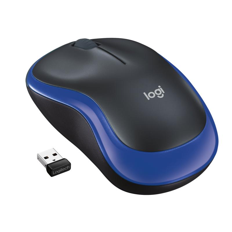 Mouse Logitech M185 Wireless Blue (Mouse Wireless Logitech Wireless Mouse M185)