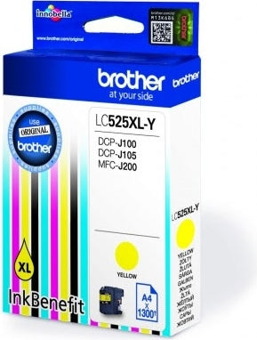 Cartus Cerneala Original Brother Yellow, LC525XLY, pentru DCP-J100|J105|MFC-J200, 1.3K, , "LC525XLY"