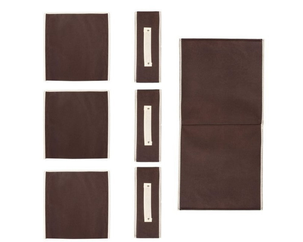 Organizator dulap tip lada cu 3 sertare, Sersimo, textil, maro
